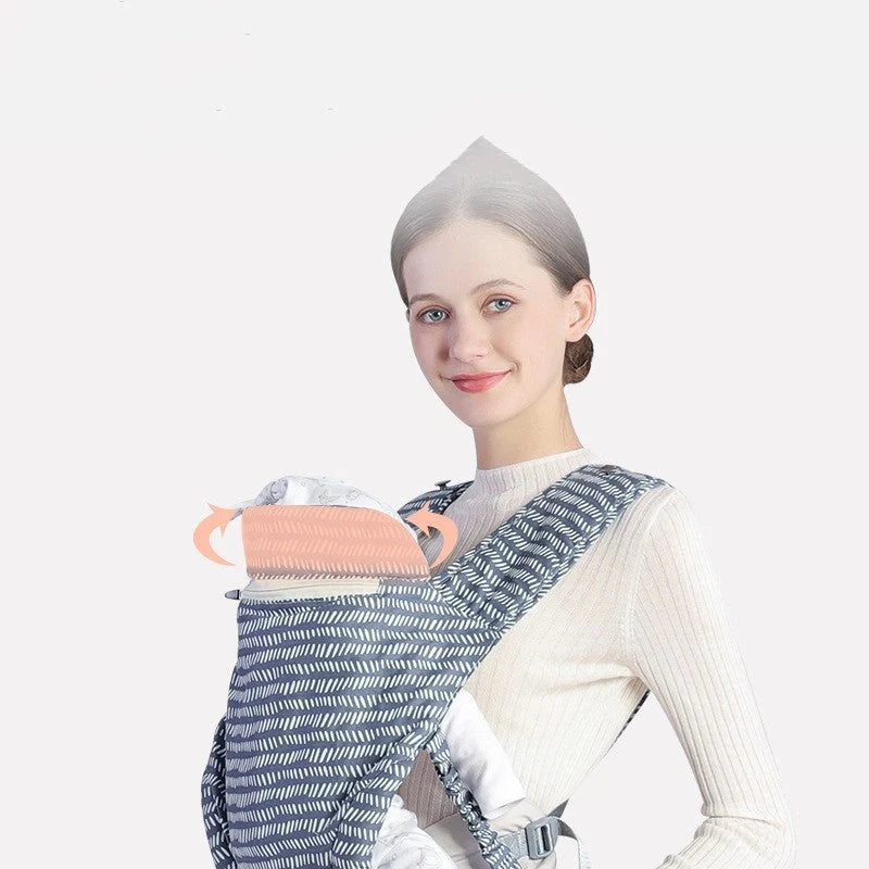 Baby backpack carrier with hipseat in various colours for secure infant transport