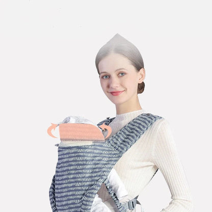 Baby backpack carrier with hipseat in various colours for secure infant transport