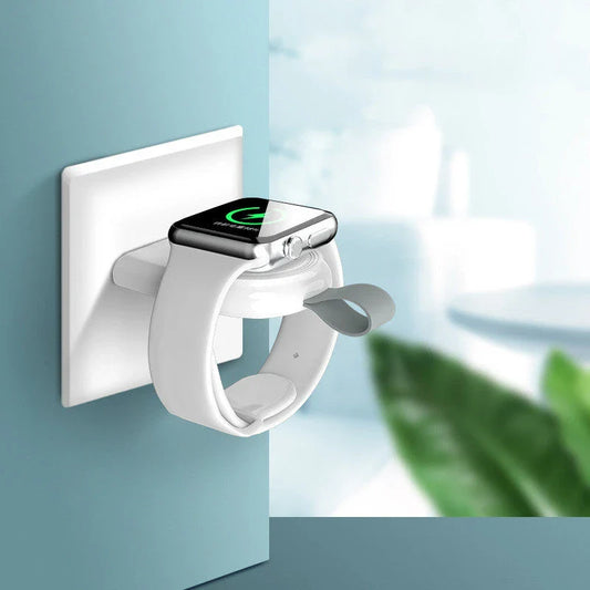 Premium wireless fast charger for smartphones, featuring a sleek and compact design for convenient charging on the go