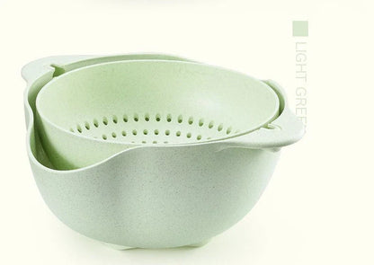 Premium wheat fibre drain basket with a versatile design for washing, soaking, draining, and storing produce in the kitchen