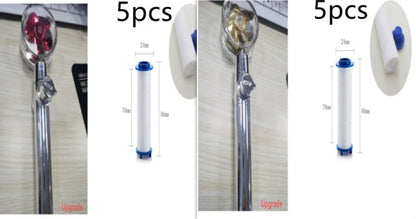 Turbo Propeller Shower Head in various colours with 360-degree fan extension