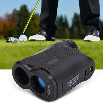 Precision laser rangefinder with 600-meter range and 1mm accuracy for outdoor activities like golfing, hunting, and exploration