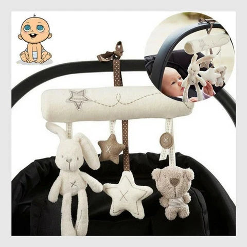 Soft, plush baby rattles in adorable rabbit and bear designs to soothe and entertain infants and toddlers