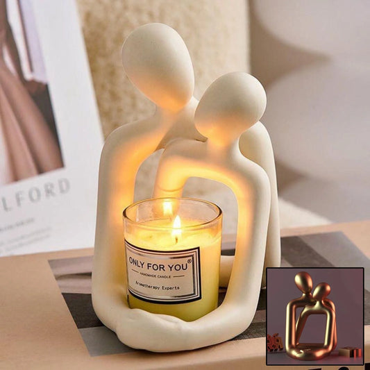 Elegant loving couple resin statue for modern home decor and Valentine's Day gifts