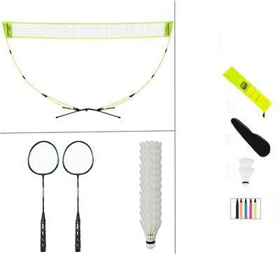 Professional portable foldable badminton net with carbon fiber frame in fluorescent green