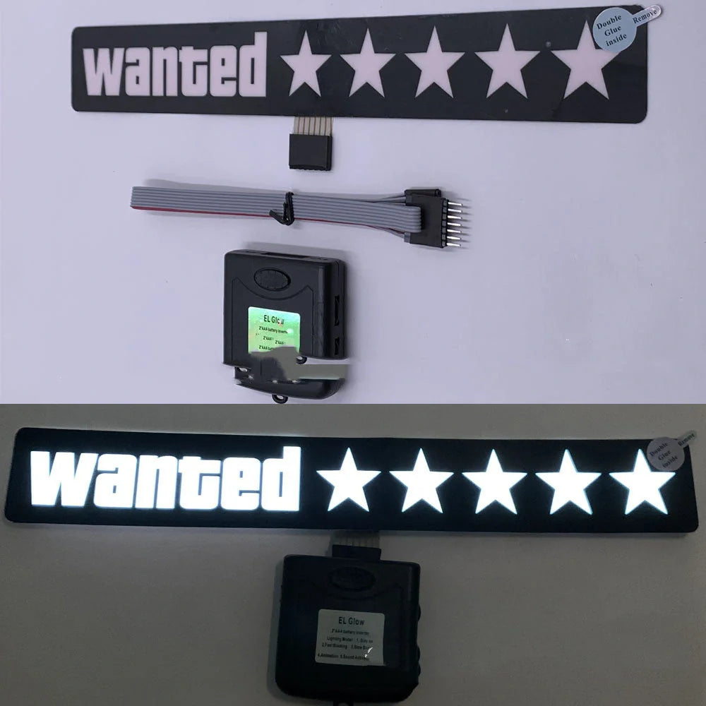 Ultra-thin LED car windshield glow panel with various designs