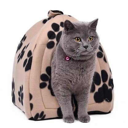 Soft, cosy cotton cat bed with stylish design for your feline friend's comfort