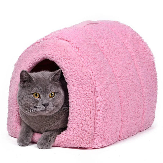 Soft, cosy cotton cat bed with stylish design for your feline friend's comfort