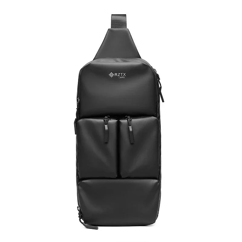 Trendha Casual Men's Crossbody Bag in Black - Premium British-designed accessory with durable Oxford cloth construction and practical features