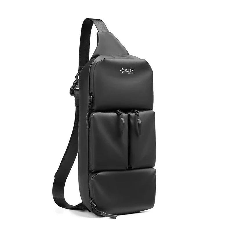 Trendha Casual Men's Crossbody Bag in Black - Premium British-designed accessory with durable Oxford cloth construction and practical features