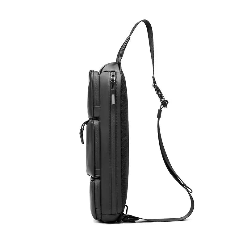 Trendha Casual Men's Crossbody Bag in Black - Premium British-designed accessory with durable Oxford cloth construction and practical features