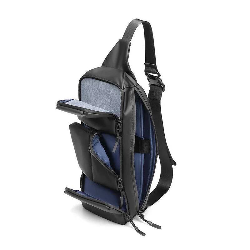 Trendha Casual Men's Crossbody Bag in Black - Premium British-designed accessory with durable Oxford cloth construction and practical features