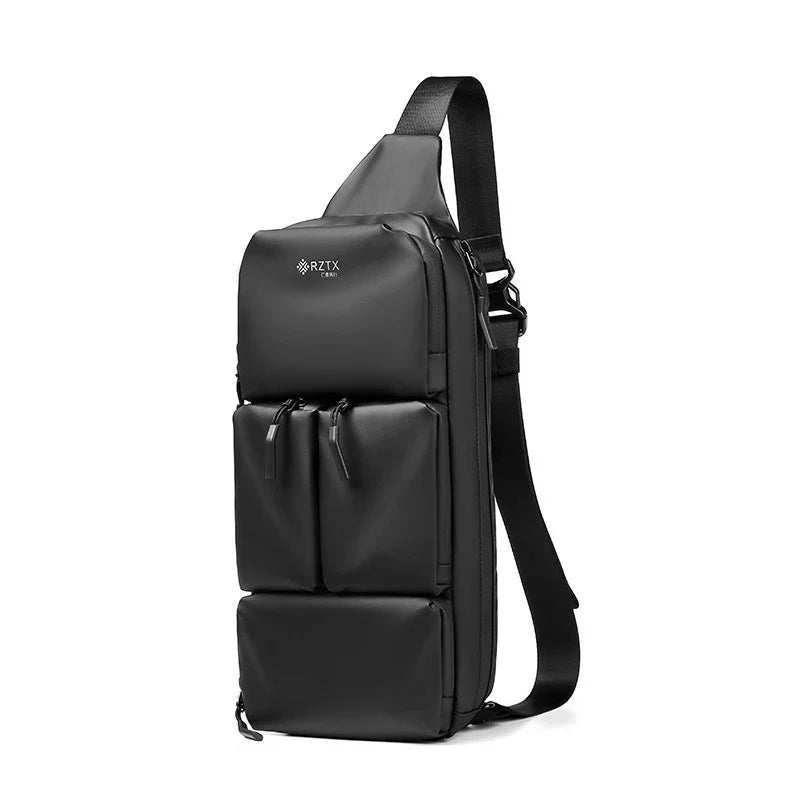 Trendha Casual Men's Crossbody Bag in Black - Premium British-designed accessory with durable Oxford cloth construction and practical features
