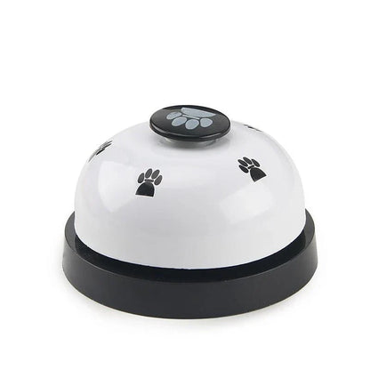 Premium dog training toy in white colour, made of durable metal and plastic materials, designed to engage and entertain your canine companion