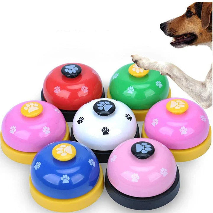 Premium dog training toy in white colour, made of durable metal and plastic materials, designed to engage and entertain your canine companion