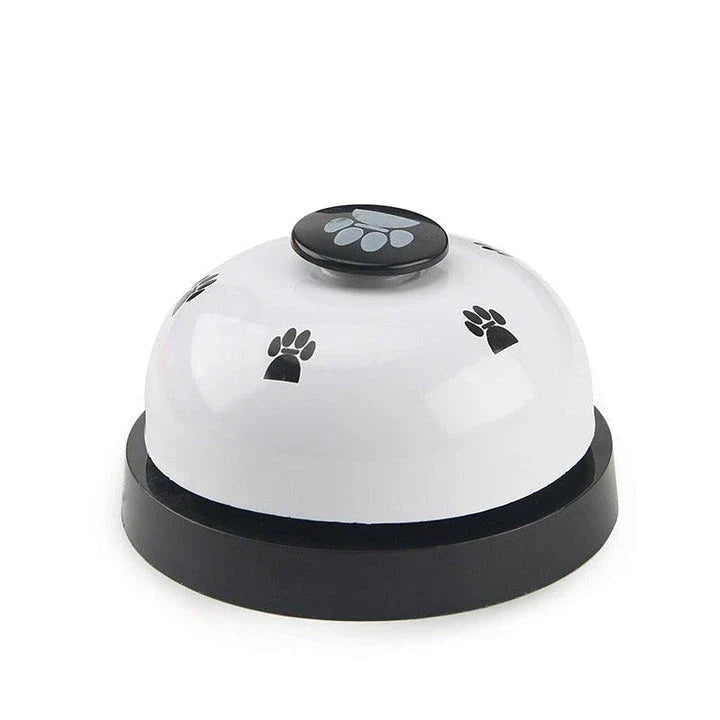 Premium dog training toy in white colour, made of durable metal and plastic materials, designed to engage and entertain your canine companion