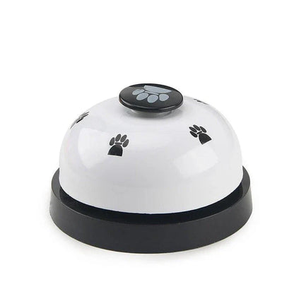 Premium dog training toy in white colour, made of durable metal and plastic materials, designed to engage and entertain your canine companion