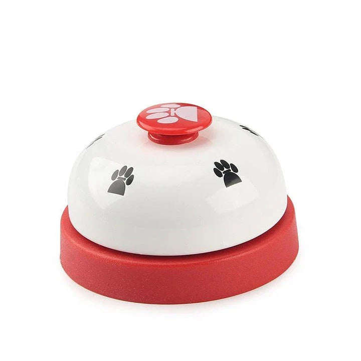 Premium dog training toy in white colour, made of durable metal and plastic materials, designed to engage and entertain your canine companion