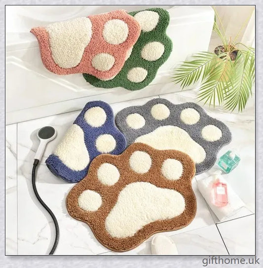 A soft, plush anti-slip mat in a variety of calming colours, designed for safe and comfortable use in the bathroom.