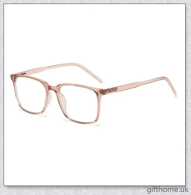 A pair of stylish, blue light blocking glasses in a variety of frame colors for eye protection and sleep support