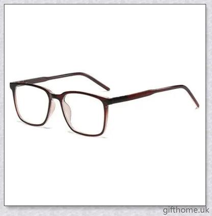 A pair of stylish, blue light blocking glasses in a variety of frame colors for eye protection and sleep support