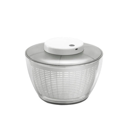 Automatic Salad Spinner with Multifunctional Salad-Making Basket, Vegetable Fruit Dehydrator, and Dishwasher-Safe Design