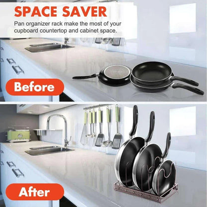 Expandable Kitchen Organizer Storage Rack made of premium iron with a sleek, minimalist design to maximise your countertop space