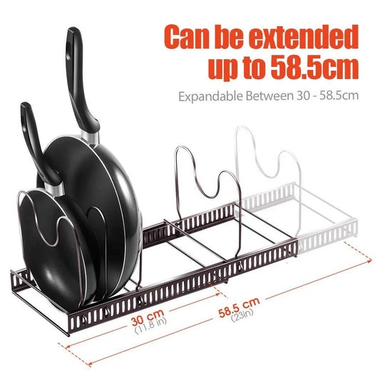 Expandable Kitchen Organizer Storage Rack made of premium iron with a sleek, minimalist design to maximise your countertop space