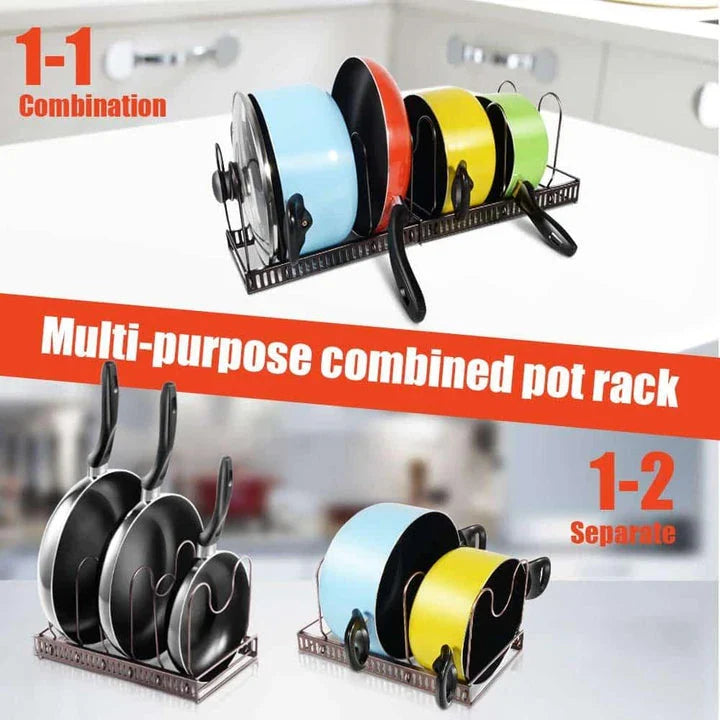 Expandable Kitchen Organizer Storage Rack made of premium iron with a sleek, minimalist design to maximise your countertop space