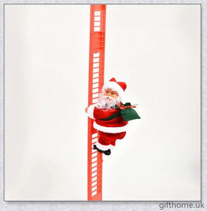 Climbing Santa - A festive Christmas decoration with a Santa Claus figure climbing up and down a ladder while playing Jingle Bells