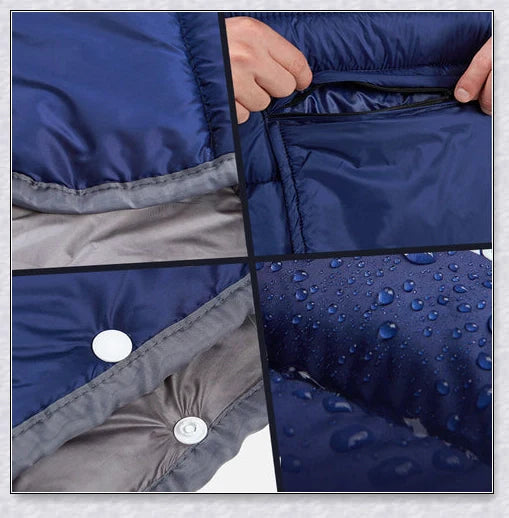 Sleeping Bag Hoodie Poncho in various colours, featuring a cosy design for outdoor activities