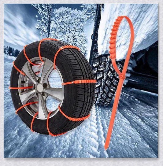 Reusable Anti-Snow Chains for Cars with Dichotomanthes Nail Design for Superior Traction on Snow and Ice