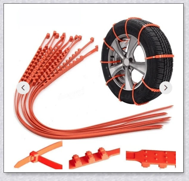 Reusable Anti-Snow Chains for Cars with Dichotomanthes Nail Design for Superior Traction on Snow and Ice