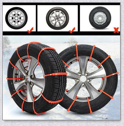 Reusable Anti-Snow Chains for Cars with Dichotomanthes Nail Design for Superior Traction on Snow and Ice