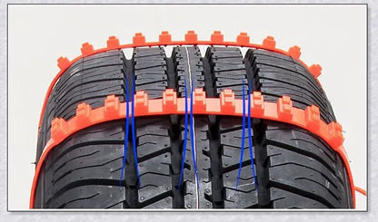 Reusable Anti-Snow Chains for Cars with Dichotomanthes Nail Design for Superior Traction on Snow and Ice