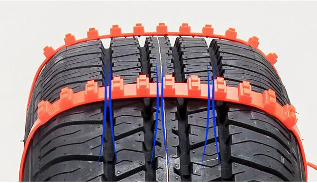 Reusable Anti-Snow Chains for Cars with Dichotomanthes Nail Design for Superior Traction on Snow and Ice