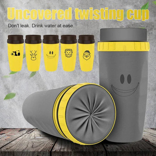 Twist Cup travel tumbler with twist-top mechanism and double-wall insulation for hot and cold drinks