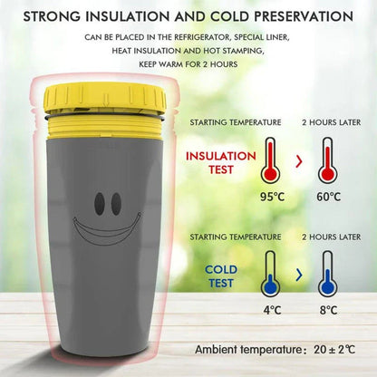 Twist Cup travel tumbler with twist-top mechanism and double-wall insulation for hot and cold drinks