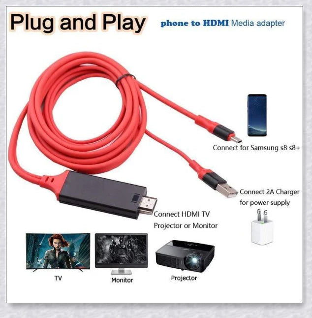Phone to TV Adapter: Connect your mobile device to the big screen for an immersive viewing experience