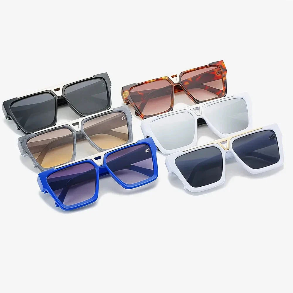Gradient Lens Shield Sunglasses with a sleek metal frame and trendy gradient lenses