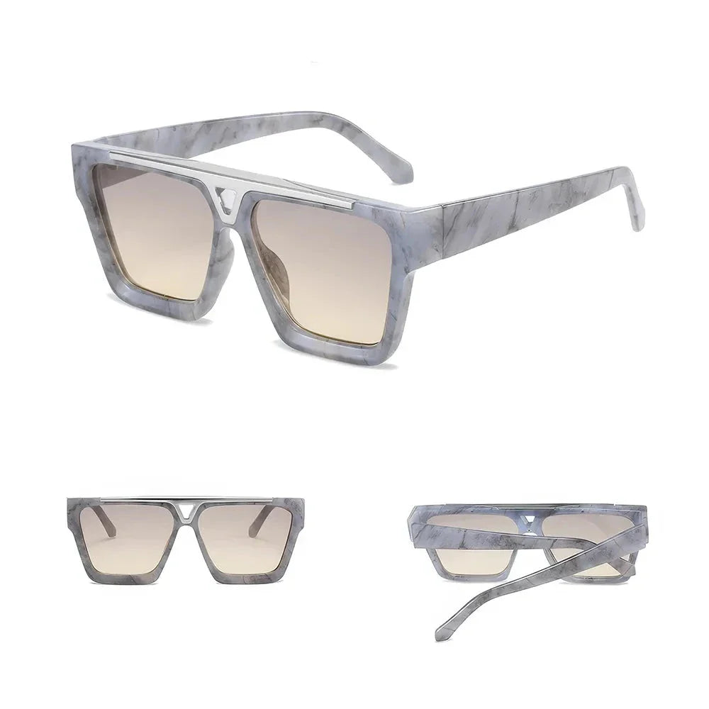 Gradient Lens Shield Sunglasses with a sleek metal frame and trendy gradient lenses
