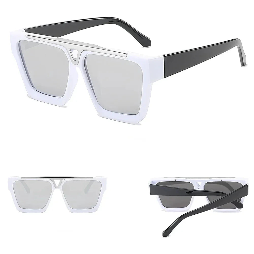 Gradient Lens Shield Sunglasses with a sleek metal frame and trendy gradient lenses