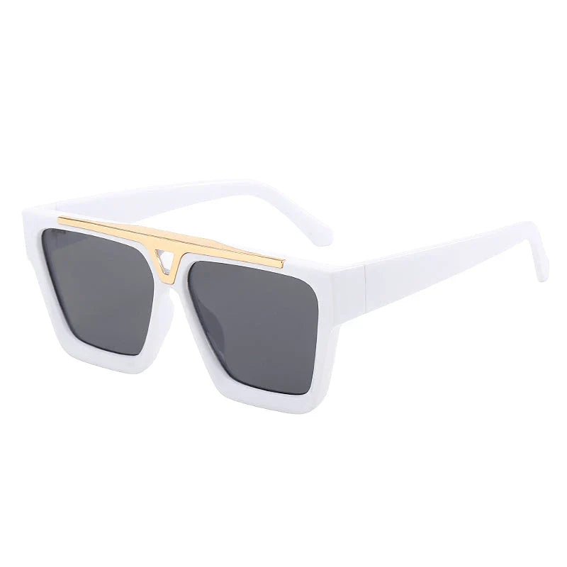 Gradient Lens Shield Sunglasses with a sleek metal frame and trendy gradient lenses
