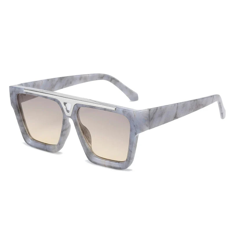 Gradient Lens Shield Sunglasses with a sleek metal frame and trendy gradient lenses