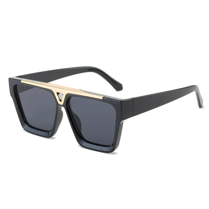 Gradient Lens Shield Sunglasses with a sleek metal frame and trendy gradient lenses
