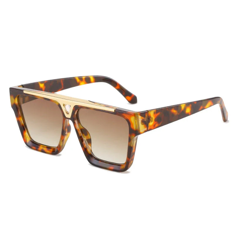Gradient Lens Shield Sunglasses with a sleek metal frame and trendy gradient lenses