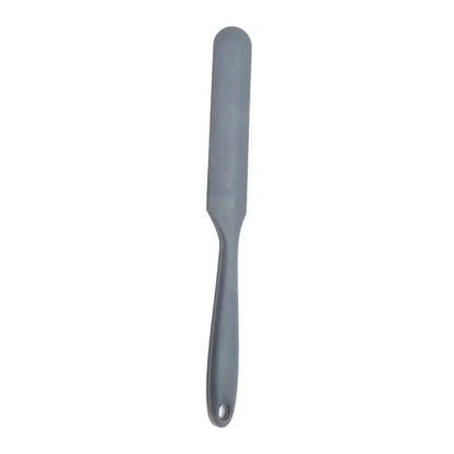 A vibrant red silicone baking spatula with an ergonomic handle and double-sided arc design, perfect for a variety of cooking and baking tasks.