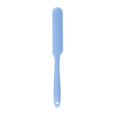 A vibrant red silicone baking spatula with an ergonomic handle and double-sided arc design, perfect for a variety of cooking and baking tasks.