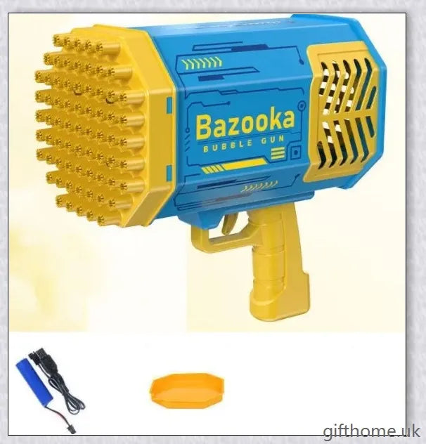 Bubble Blower Machine with 69 Holes and Colourful LED Lights - Automatic Soap Bubble Maker Toy