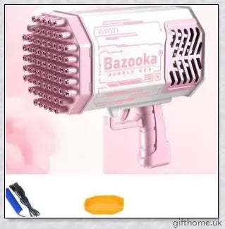 Bubble Blower Machine with 69 Holes and Colourful LED Lights - Automatic Soap Bubble Maker Toy